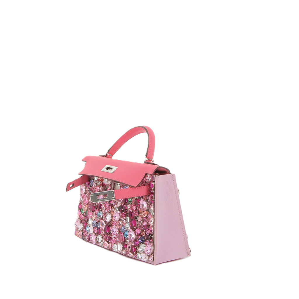 Shop pre-loved LeBag Paris Rose Treasure Swarovski® Calf Suede Bag ...