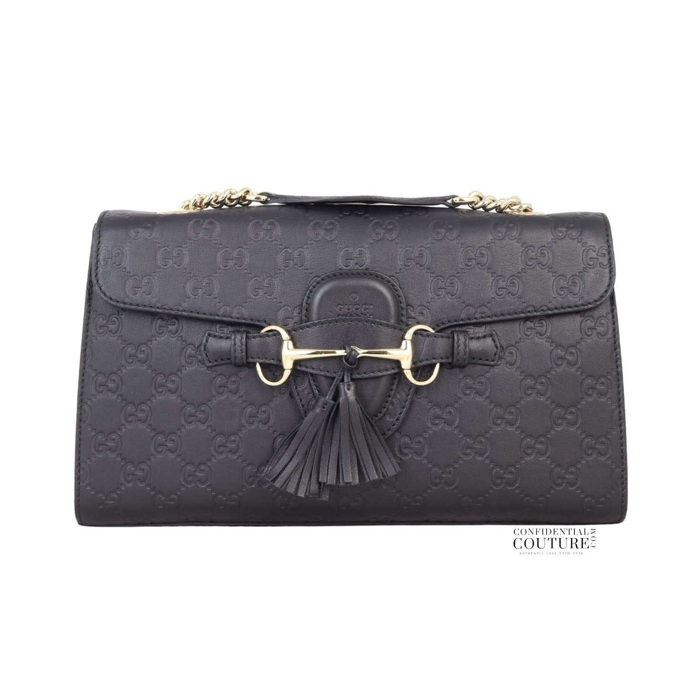 Black Horsebit Emily Small chain Bag