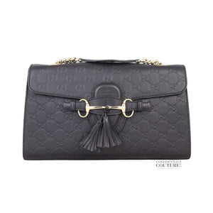 Black Horsebit Emily Small chain Bag
