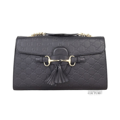 Black Horsebit Emily Small chain Bag