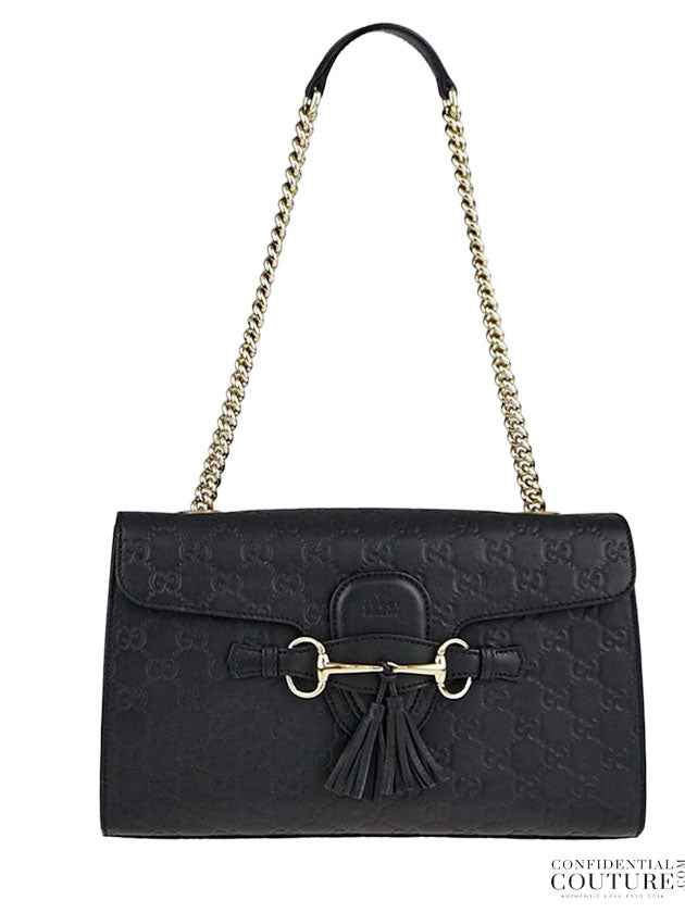 Black Horsebit Emily Small chain Bag
