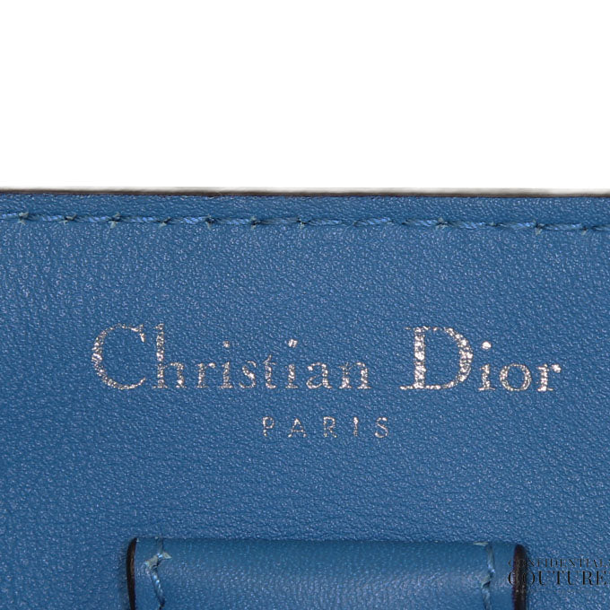 Beige/Blue Canvas Diorissimo Large Bag