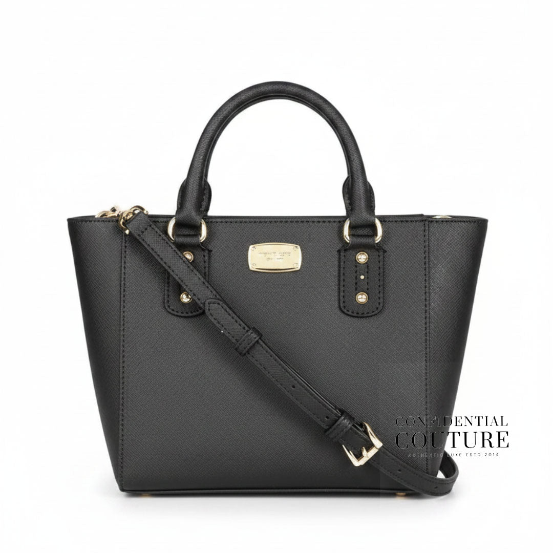 Black Solid Handheld Bag