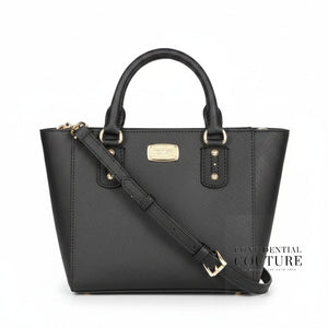 Black Solid Handheld Bag