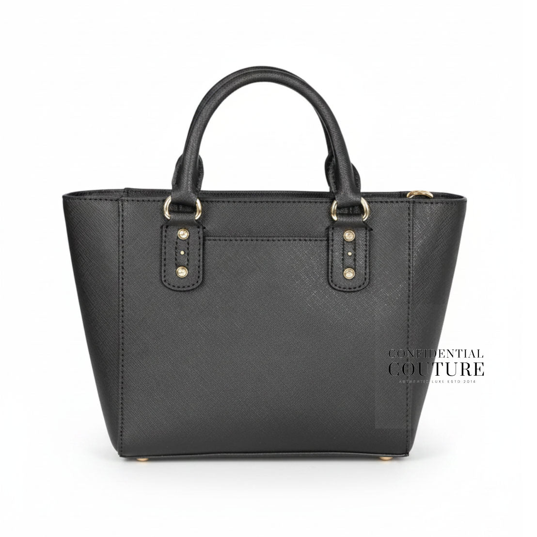 Black Solid Handheld Bag