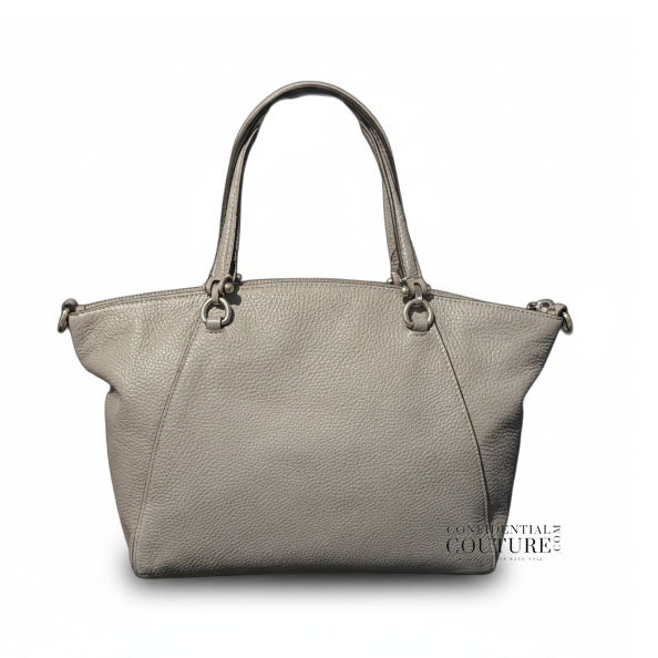 Pebbled Beige Leather Prairie Shoulder Bags