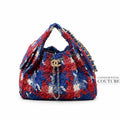25 Red/Blue Small Tweed Handbag