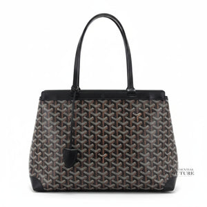 Dark Blue Goyardine Bellechasse Biaude Tote PM