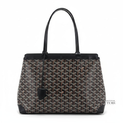 Dark Blue Goyardine Bellechasse Biaude Tote PM