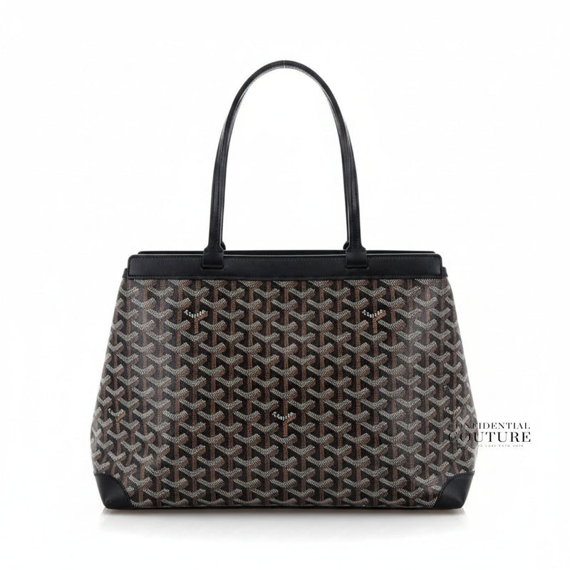 Dark Blue Goyardine Bellechasse Biaude Tote PM