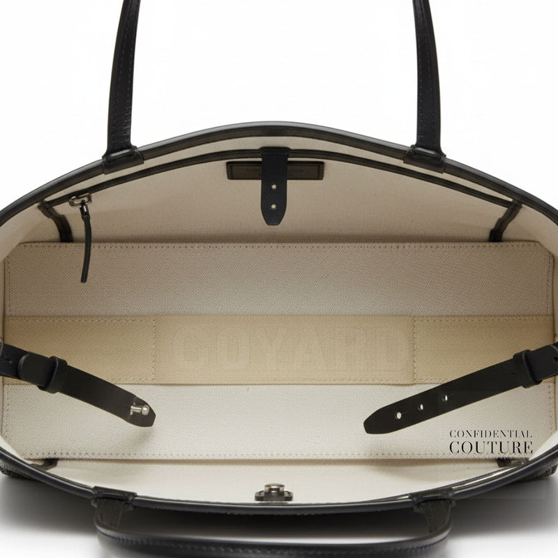 Dark Blue Goyardine Bellechasse Biaude Tote PM