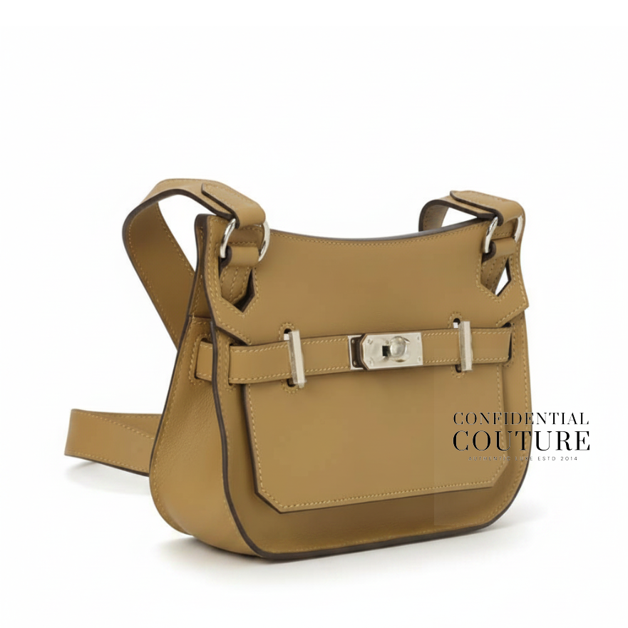 Jypsiere Mini Bandouliere 2D Dune Bag In Swift Leather With Palladium Hardware | 2026