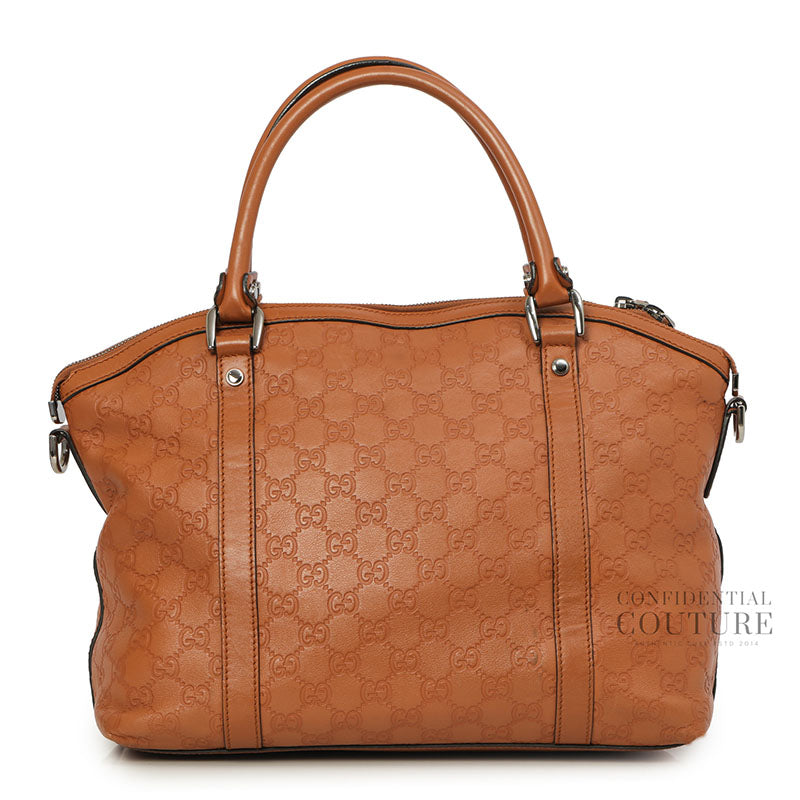 Guccissima Sukey Brown Leather Handbag