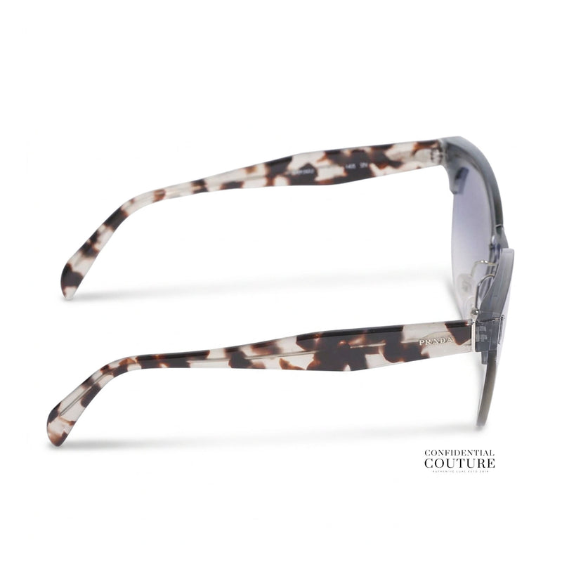 Silvertone Metal and Tortoise Shell Acetate Cat-Eye Gradient Tint Sunglasses SPR04U