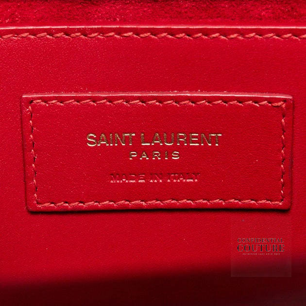 Red Smooth Leather Medium Kate Tassel Bag