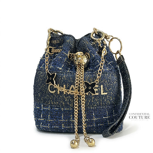 Tweed Make-Up Bucket Bag