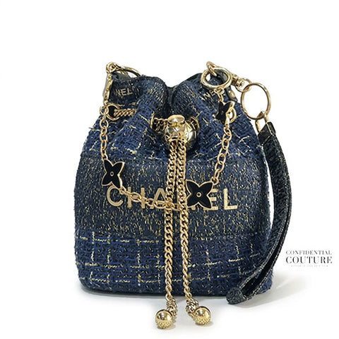 Tweed Make-Up Bucket Bag