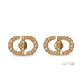 Petit CD Stud Earrings Gold-Finish Metal & Pearls