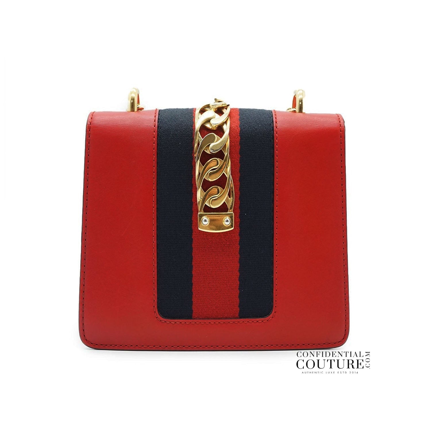 Mini Sylvie Red Chain Shoulder Bag