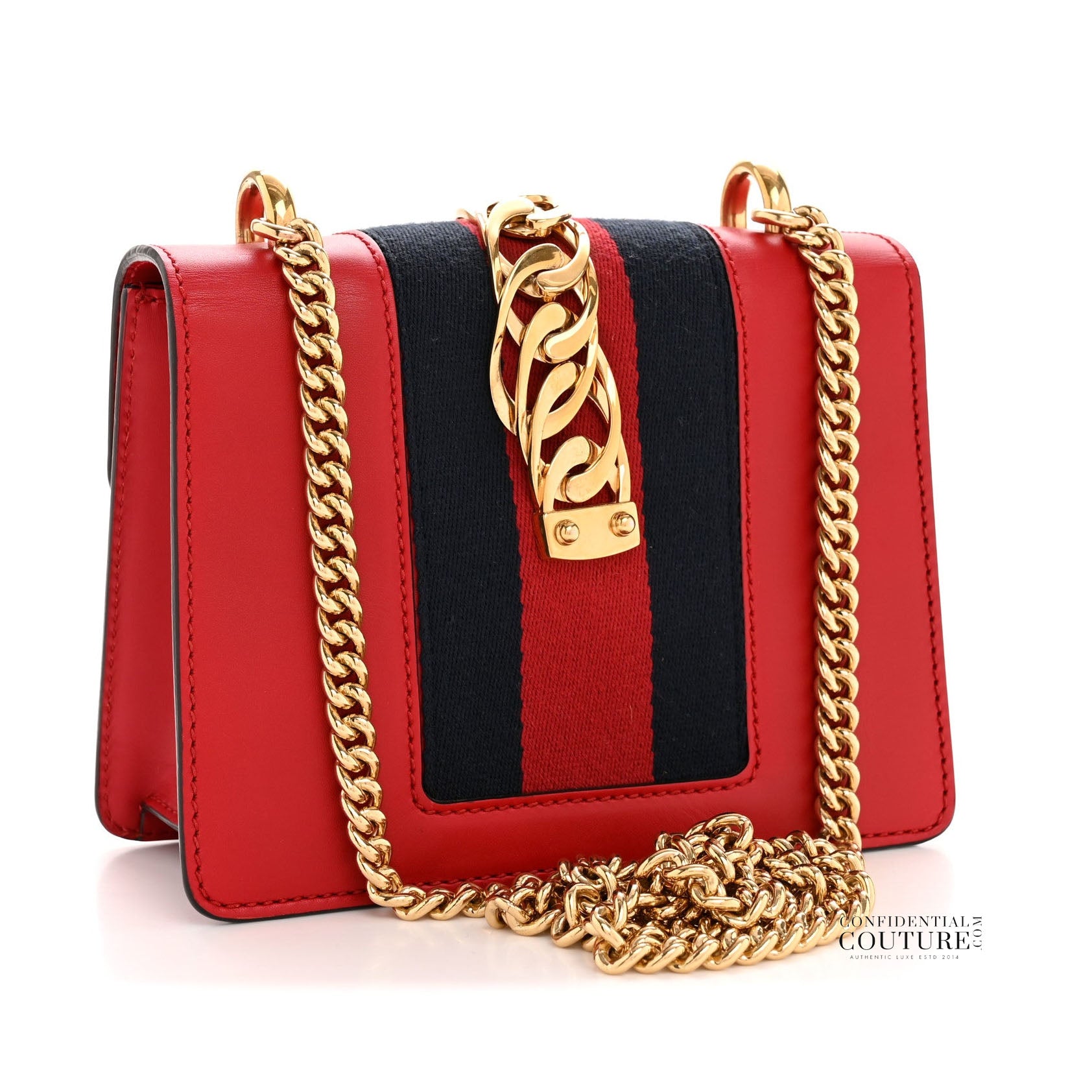 Mini Sylvie Red Chain Shoulder Bag
