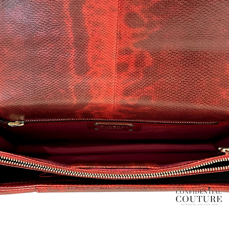 Red Karung Leather Medium Serpenti Forever Shoulder Bag