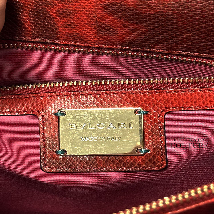 Red Karung Leather Medium Serpenti Forever Shoulder Bag