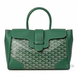Goyardine Green Saigon Tote
