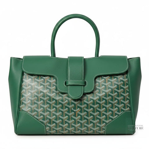 Goyardine Green Saigon Tote