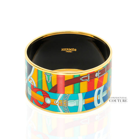 Extra Wide Multi-Colour Enamel Bracelet