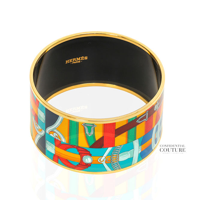 Extra Wide Multi-Colour Enamel Bracelet