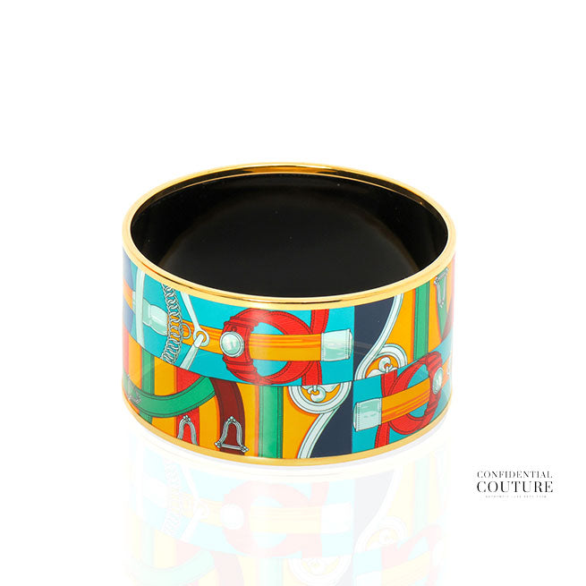Extra Wide Multi-Colour Enamel Bracelet