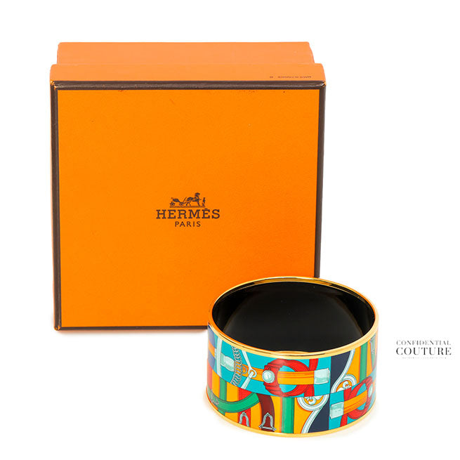 Extra Wide Multi-Colour Enamel Bracelet