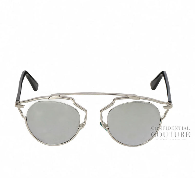 So Real Silver & Black Tone Sunglasses
