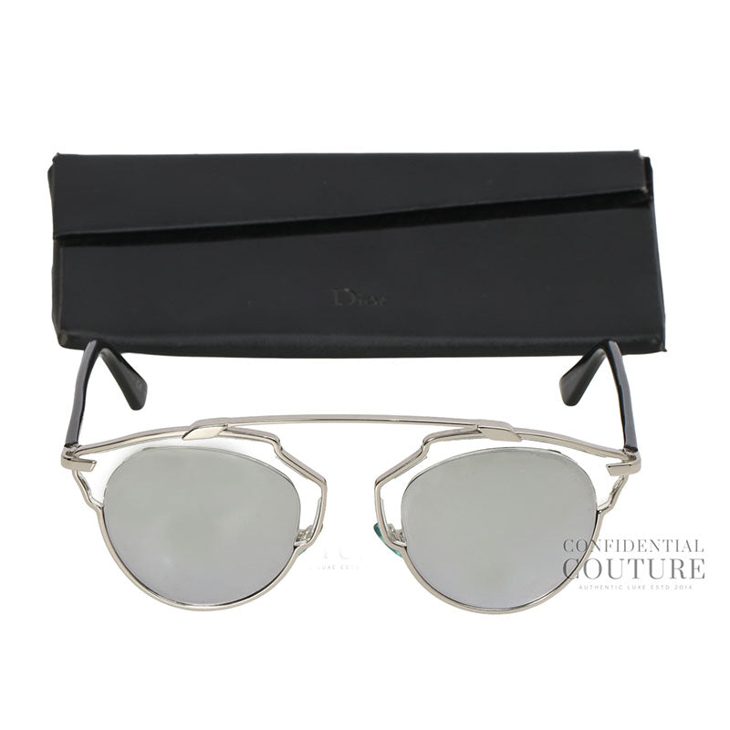 So Real Silver & Black Tone Sunglasses