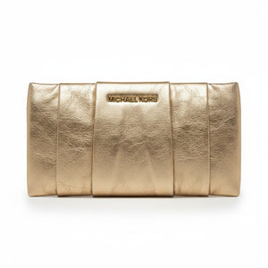 Metallic Pebbled Leather Wristlet