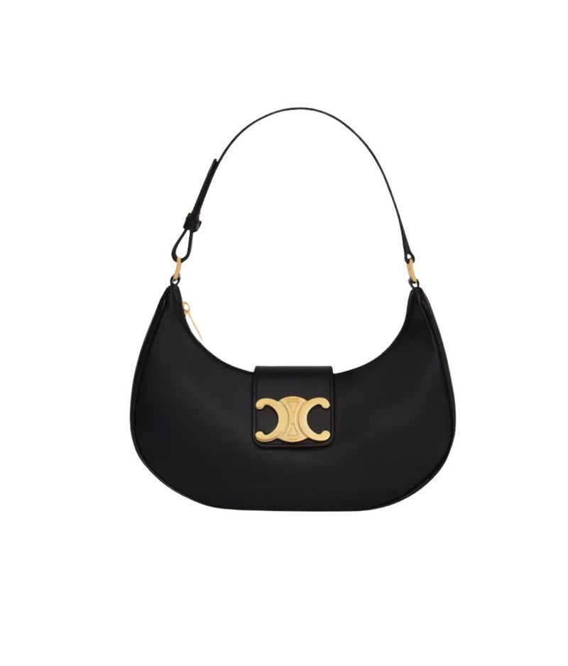 Ava Triomphe Black Medium Sized Smooth Calfskin