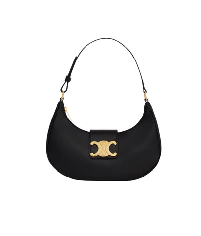 Ava Triomphe Black Medium Sized Smooth Calfskin