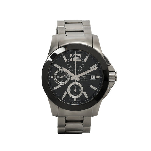 Conquest Chronograph Ceramic Bracelet Men's Watch