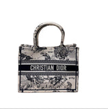 Toile De Jouy Zodiac Medium Black & Cream Booktote