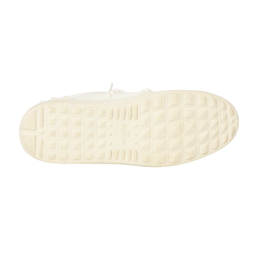 White Calfskin Rockstud Untitled Sneaker EU 40 | US 7 | UK 6