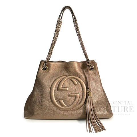 Champagne Medium Soho Chain Tote