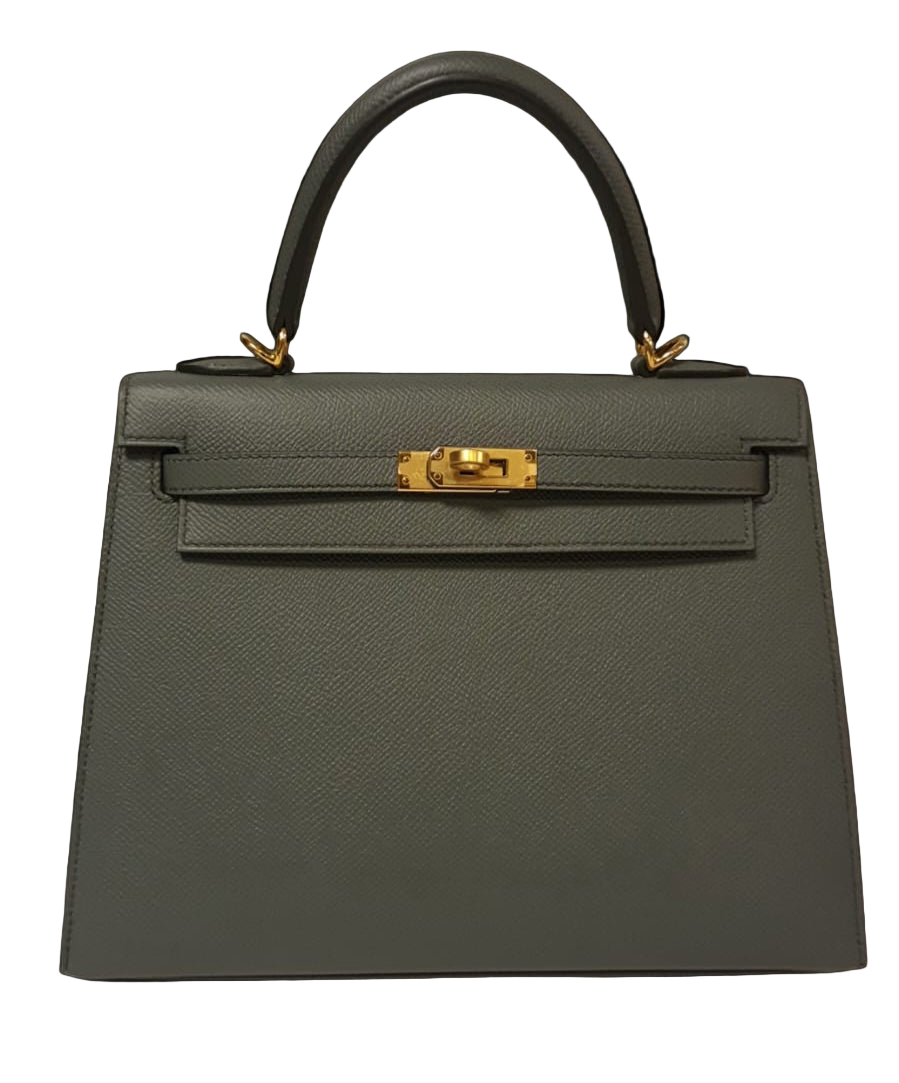 Kelly 25 Vert Amande With Gold Hardware Z
