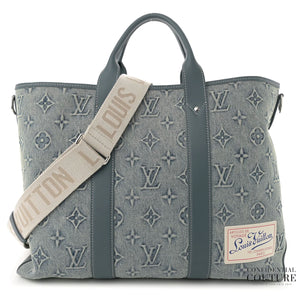 Monogram Blue Washed Denim Weekend Tote NM