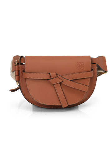 Mini Gate Dual Bag In Soft Calfskin And Jacquard