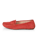 Red Leather Loafers 36.5