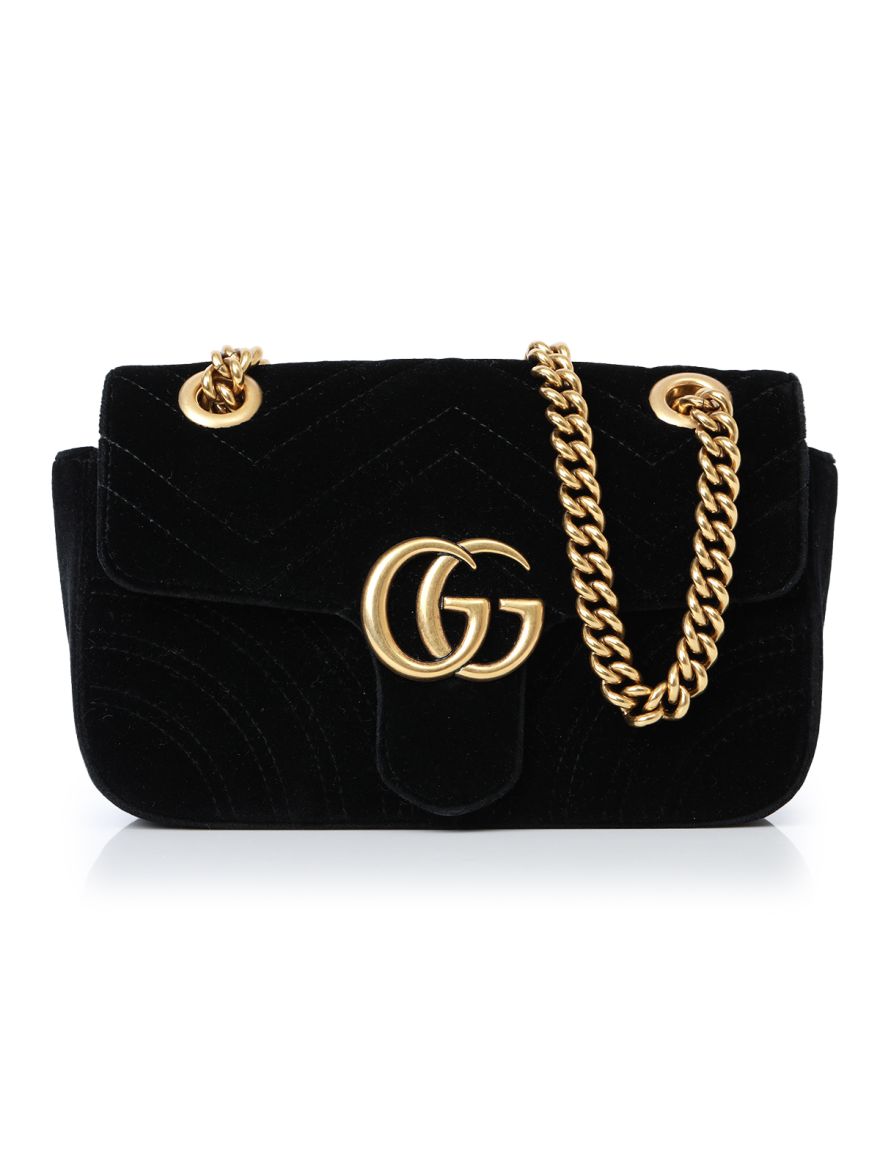 Velvet Small Marmont Shoulder Bag