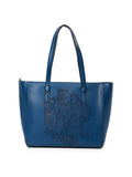 Blue Perforated Bonnie Tote One Size