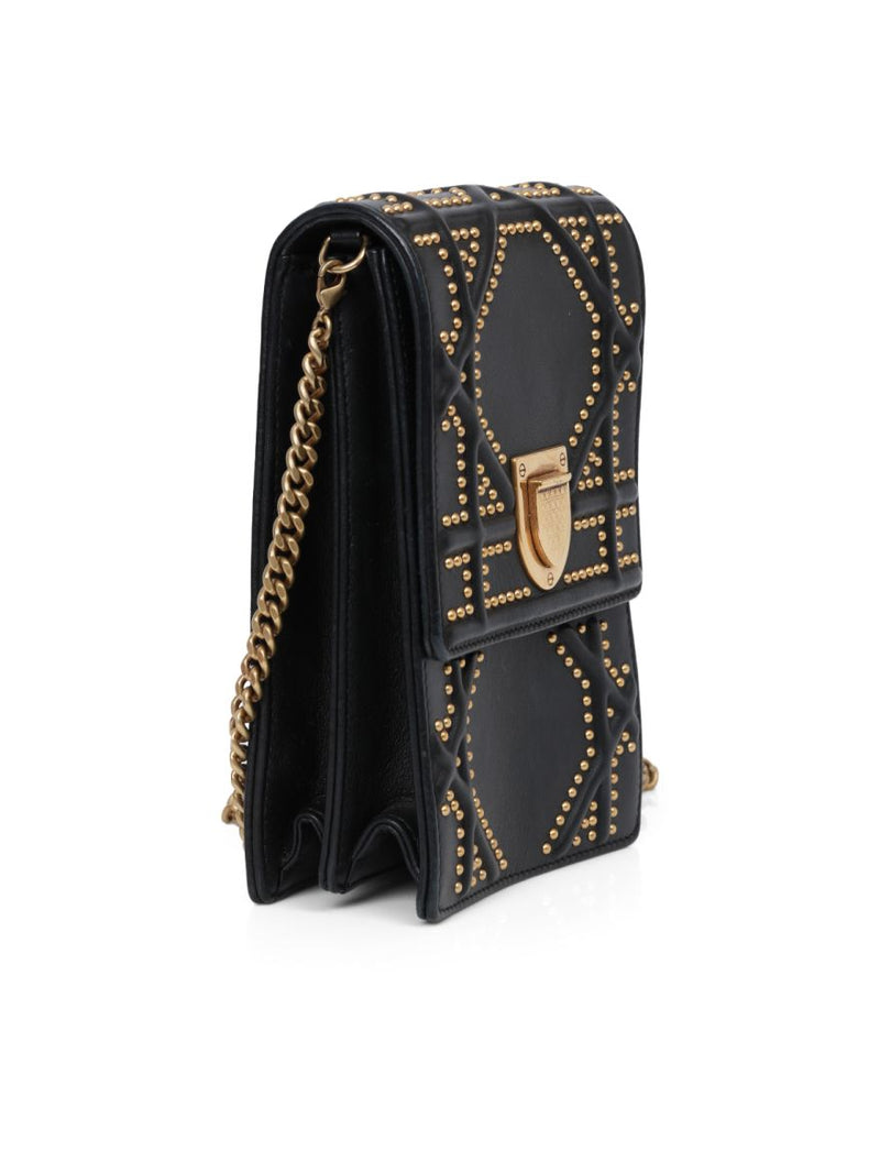 Dior Diorama Vertical Leather Crossbody Bag Small