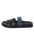 Chypre Black Leather Sandals - 41