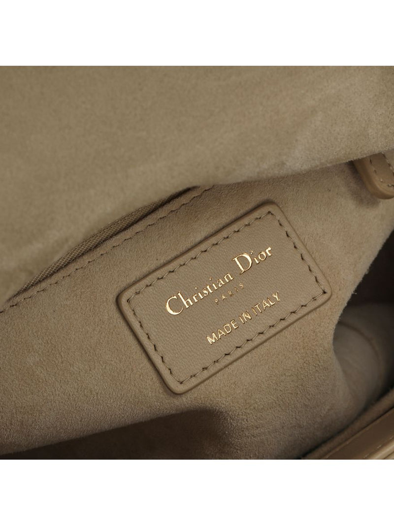 Dior Beige Cannage Lambskin Medium Lady Dior Bag Medium